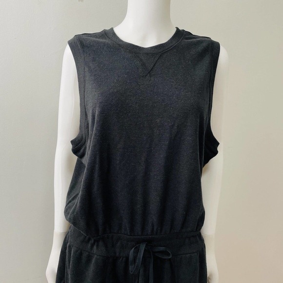 Prana XL Dress Cozy Up Beach Hopper Black Sleeveless Pockets Drawstring NWT New - Picture 2 of 11